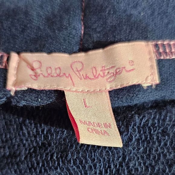 LILLY PULITZER Pink/Blue Striped Hi-Low Cardigan Wrap - Size Large - Picture 7 of 8